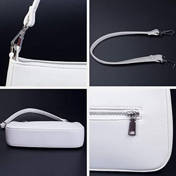 Apperloth Small Shoulder Bag with Zipper Closure Retro Classic Clutch Croc Tote - Picture 6 of 6